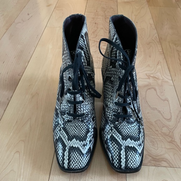 Labuq Python Print Lace Up Bootie - Picture 2 of 7